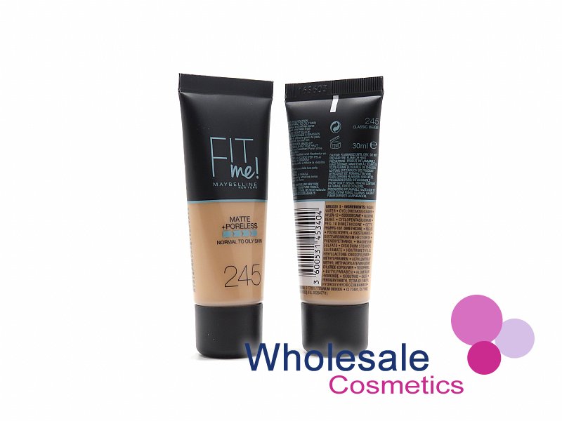 6 x Maybelline Fit Me Matte & Poreless Liquid Foundation - 245 CLASSIC BEIGE
